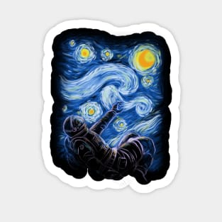 Atronaut in  the Starry Night Sticker